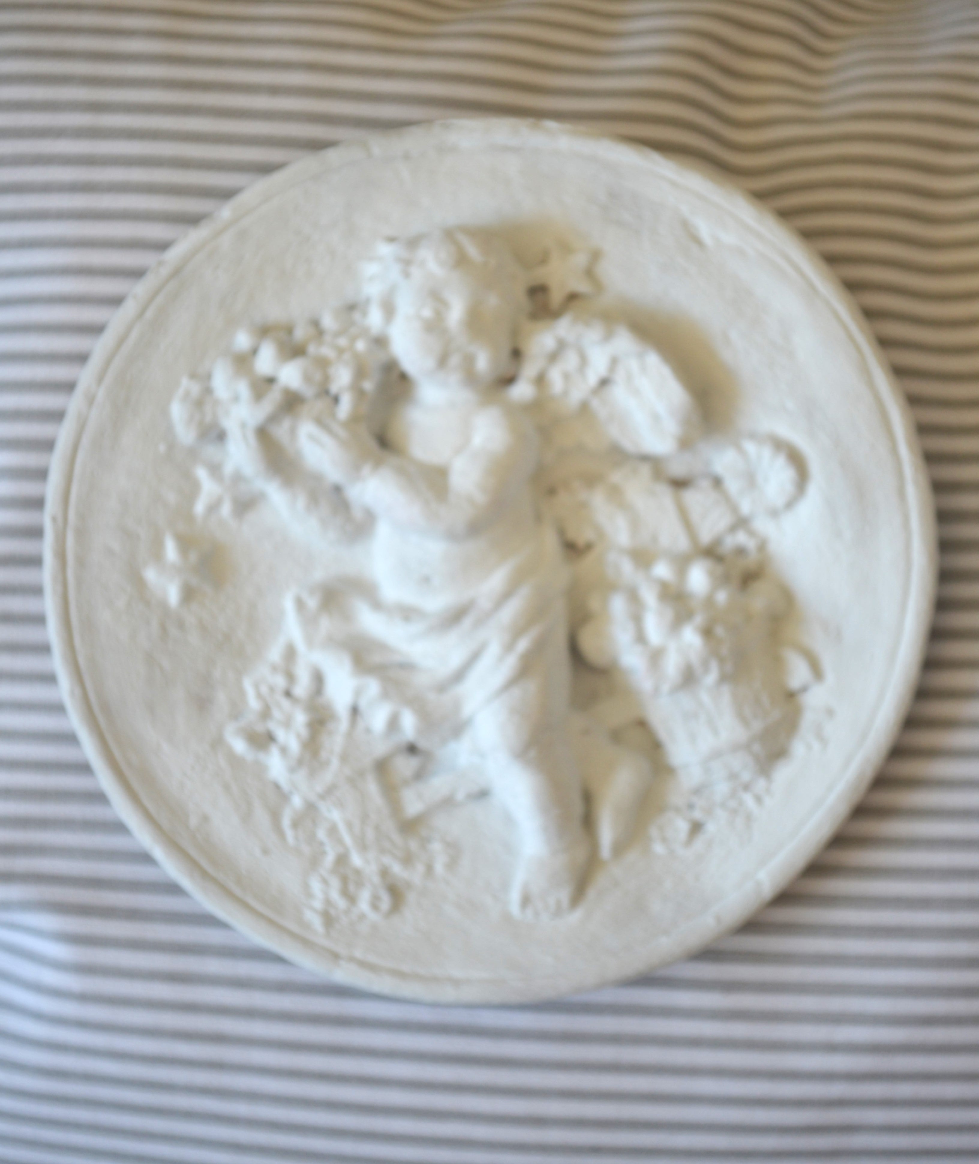 Figuras religiosas decorativas : Juego de 2 angelitos Blanc - Regalo Bautizo y Primera Comunión