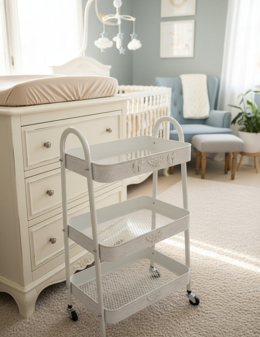 Carrito organizador recién nacidos blanco Lily garden & deco para su habitación 