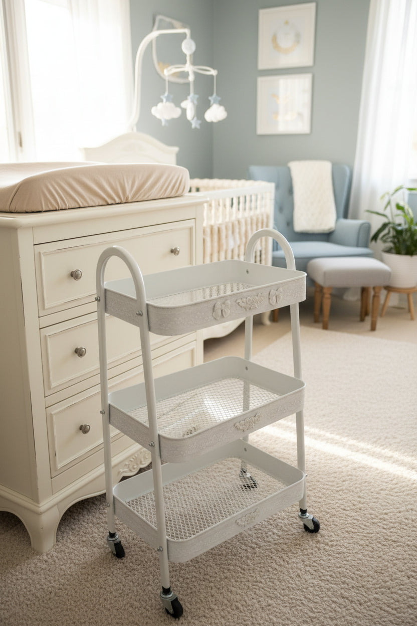 Carrito organizador recién nacidos blanco Lily garden & deco para su habitación 