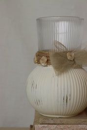 Florero vintage Lunettes Marfil