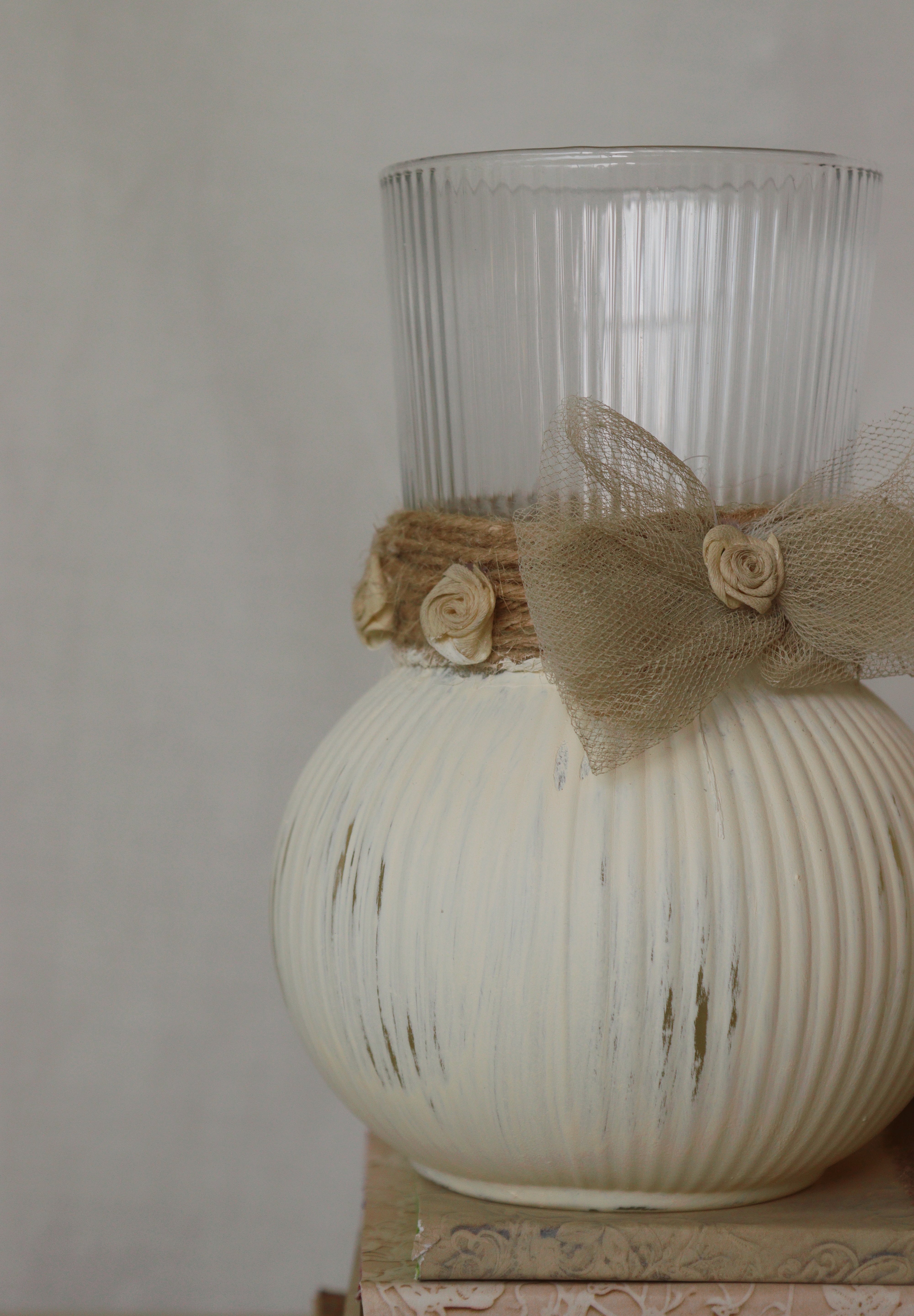 Florero vintage Lunettes Marfil