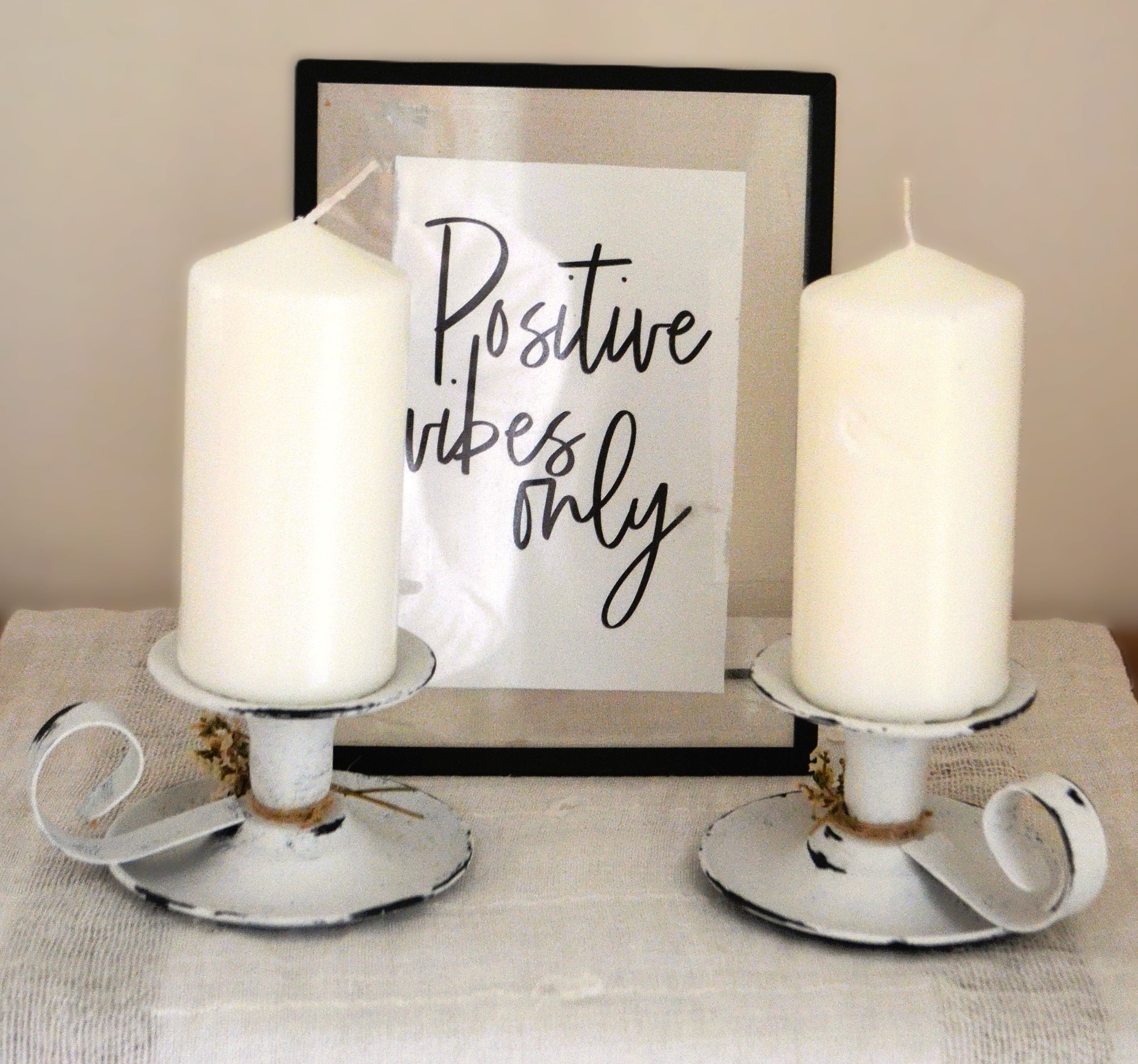 Juego de Porta velas Azucena