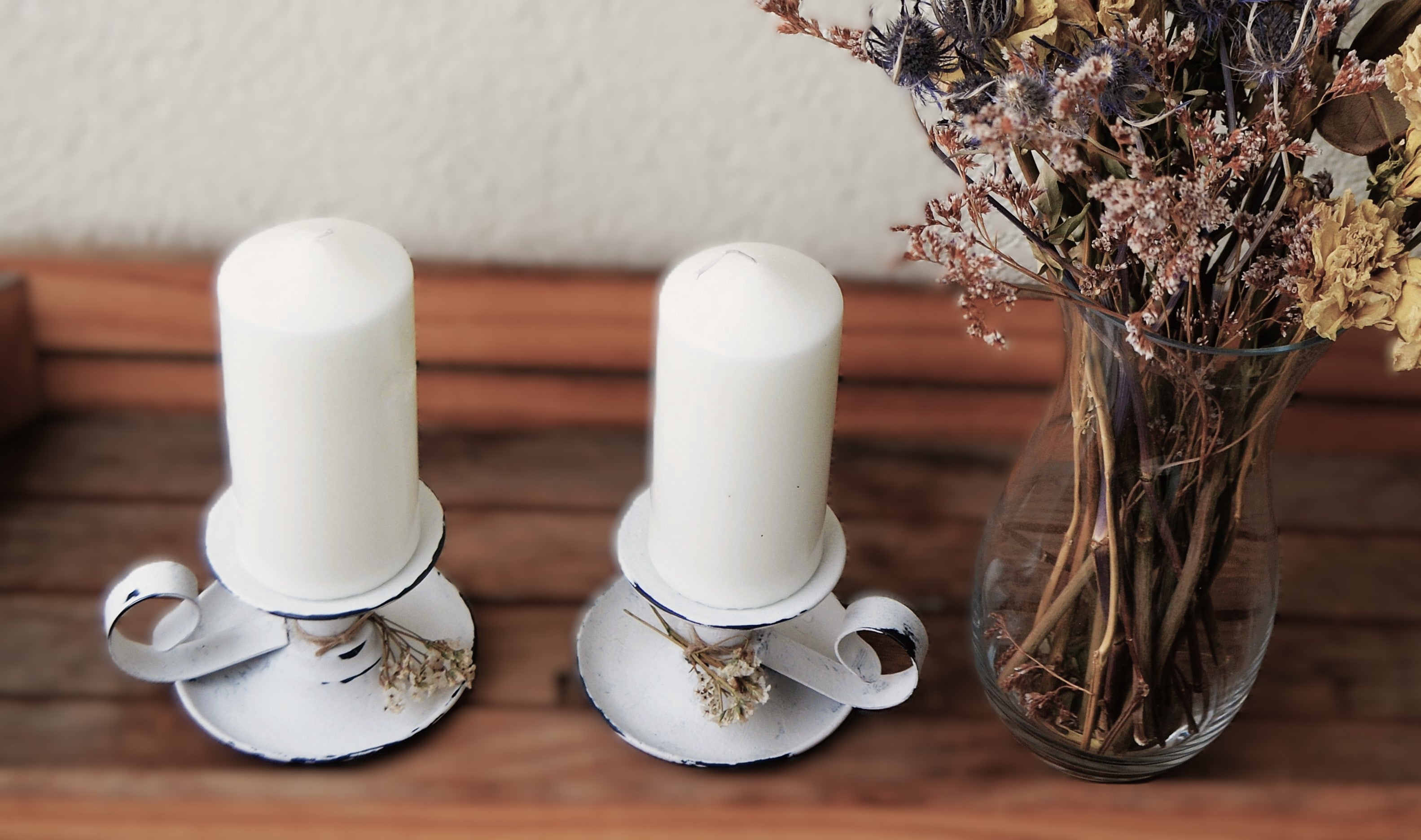 Juego de Porta velas Azucena