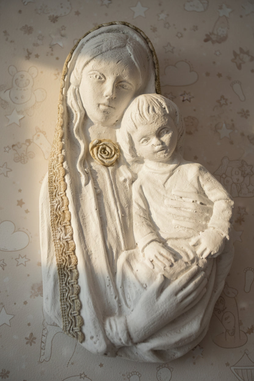 Figura religiosa Virgen de Encaje - Regalo de Bautizo o Primera Comunión